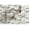 Kingston Brass KS2108BPL Bel Air Wall Mount Pot Filler, Brushed Nickel KS2108BPL